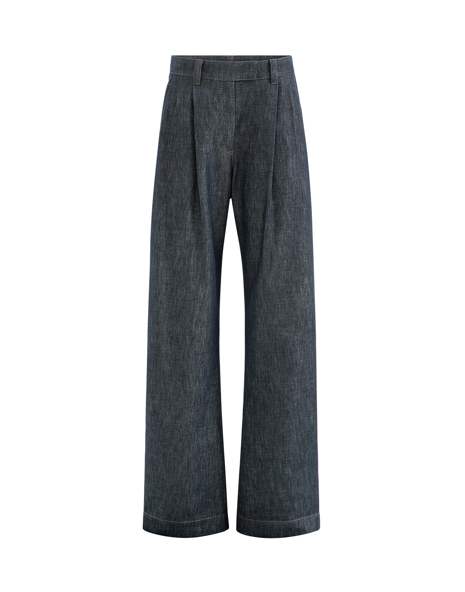 Brunello Cucinelli Loose Curved trousers in Denim Brunello Cucinelli