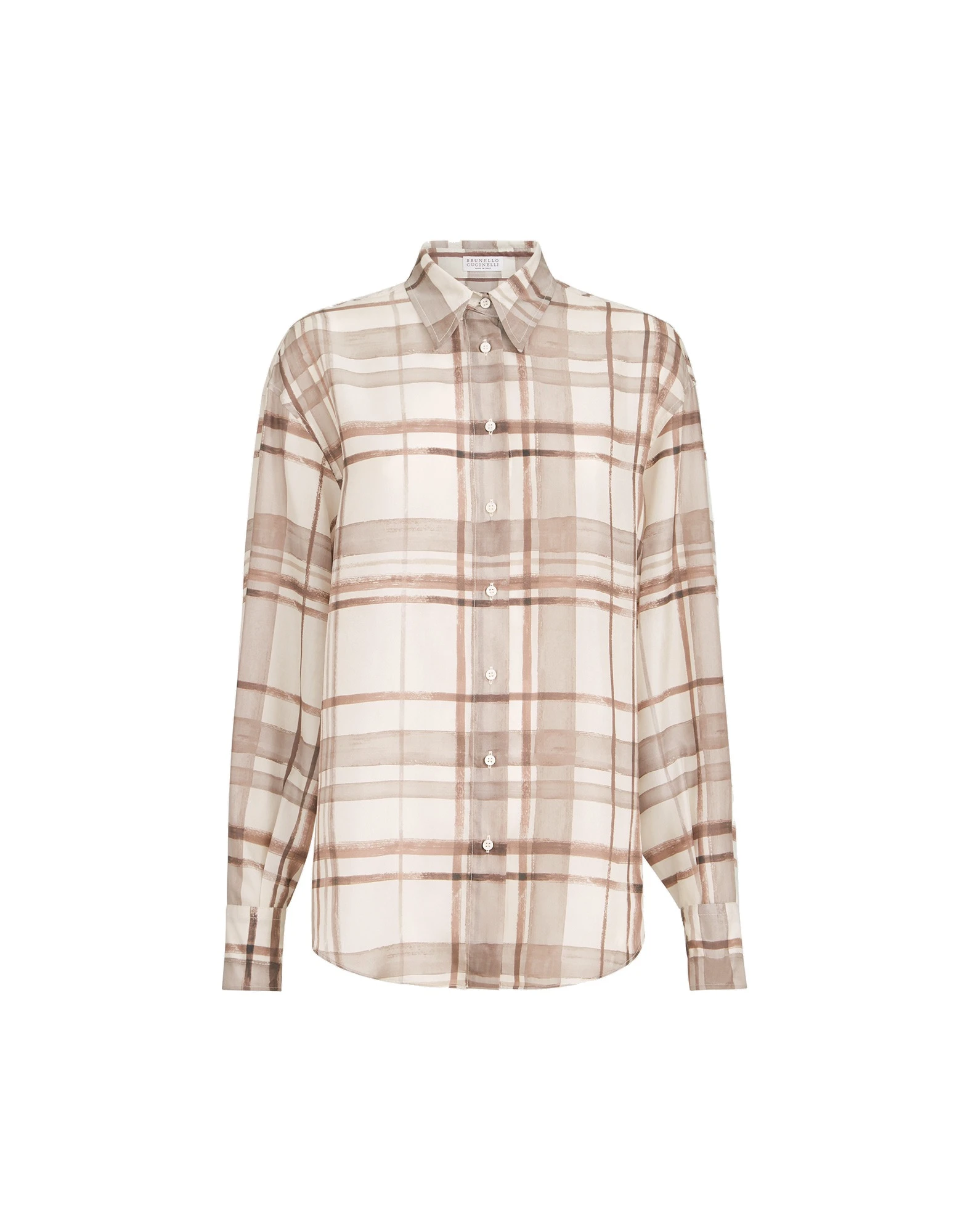 Brunello Cucinelli Macrocheck print shirt in Panama | Buy Tops at Luxury Shoes Brunello Cucinelli Macrocheck print shirt in Panama