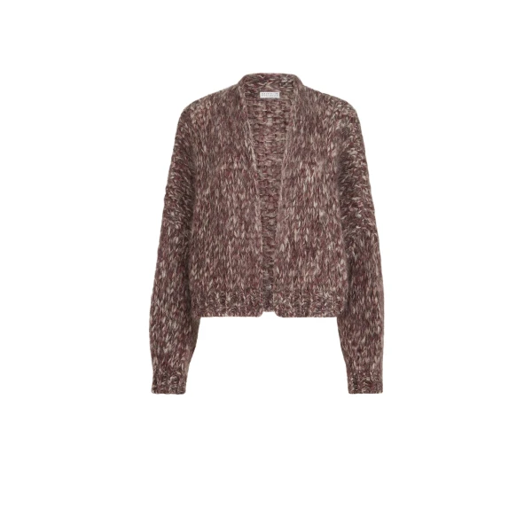 Malfilé mohair cardigan in Purple
