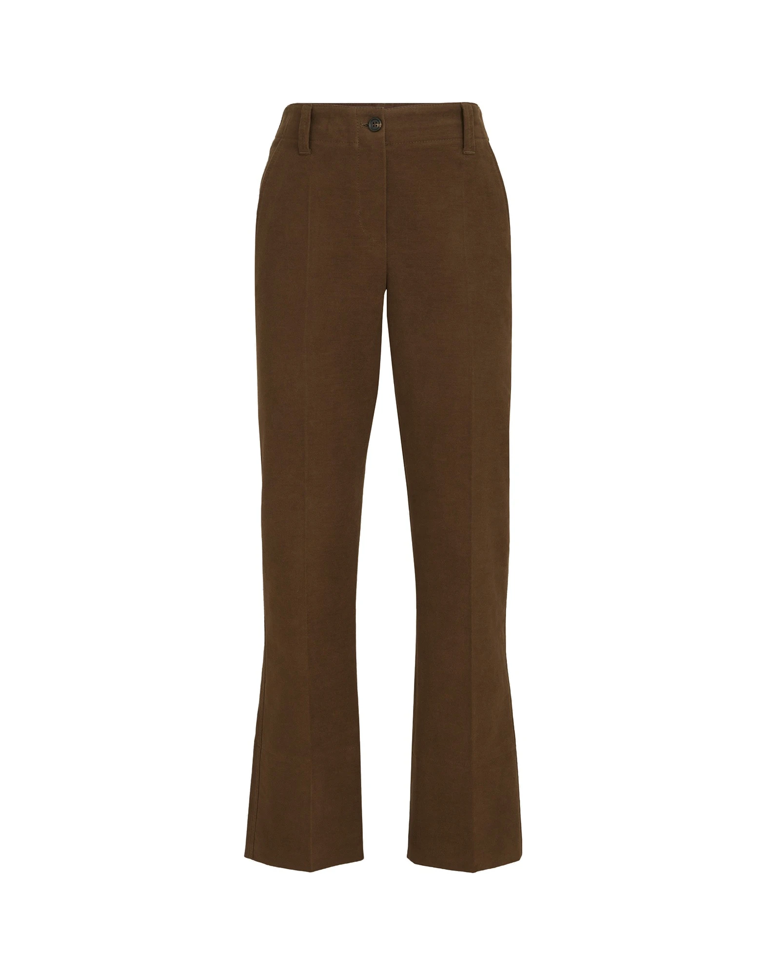 Brunello Cucinelli Moleskin cigarette trousers in Cocoa Brunello Cucinelli