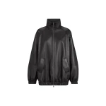 Brunello Cucinelli Nappa leather bomber jacket in Black