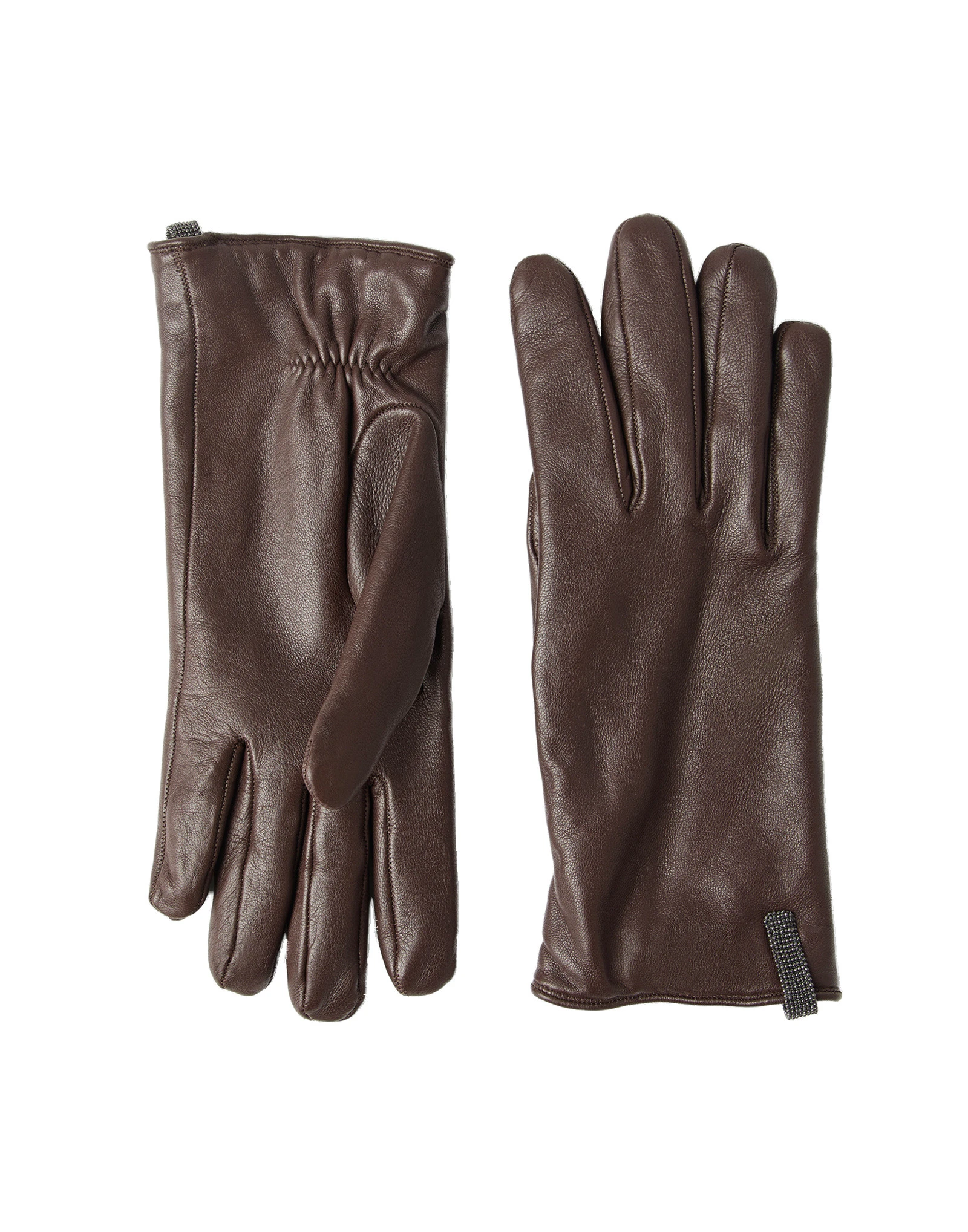 Brunello Cucinelli Nappa leather gloves in Brown Brunello Cucinelli Nappa leather gloves in Brown | Gloves | Luxury Shoes