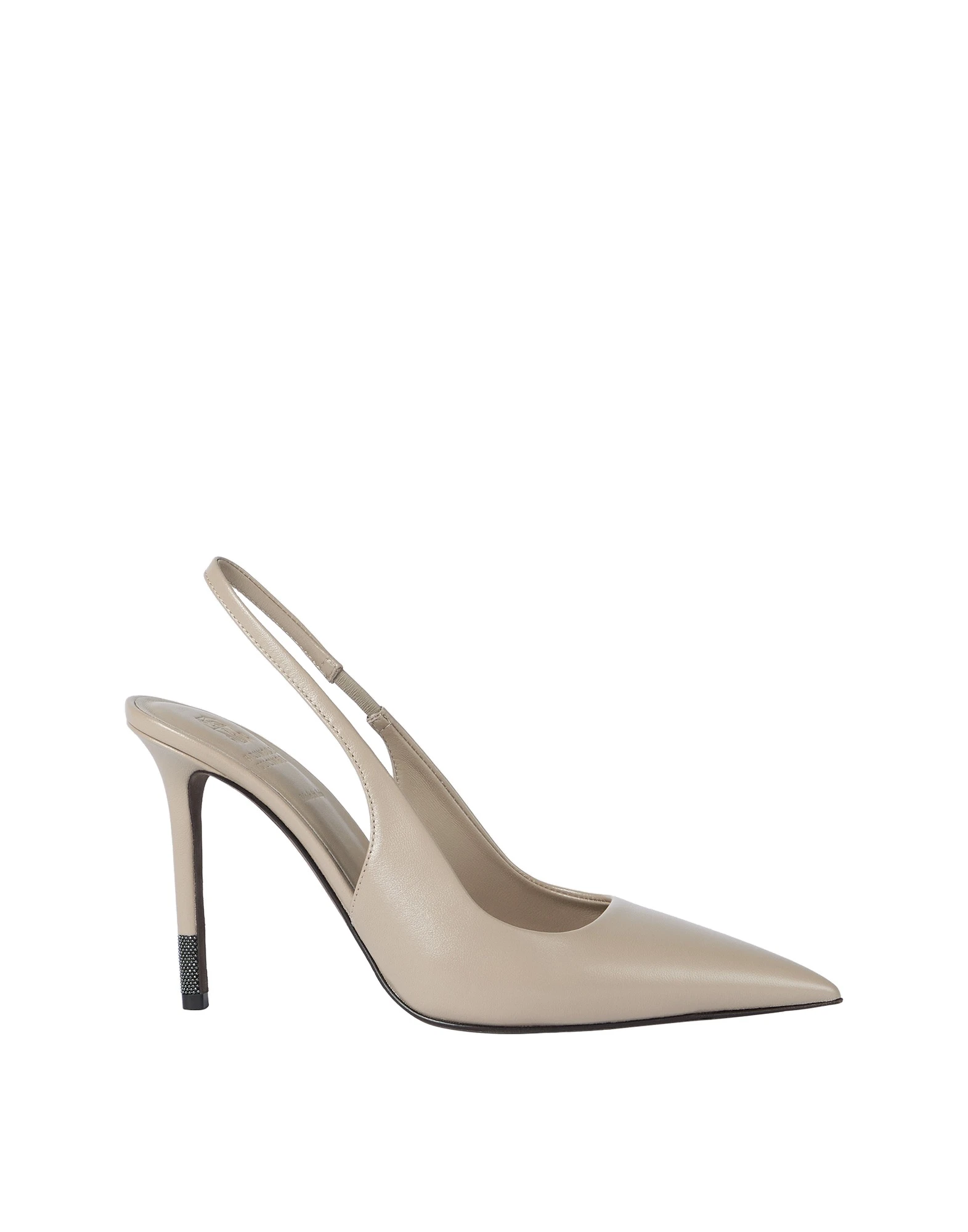 Brunello Cucinelli Nappa leather heels with monili in Buff | Buy Heels at Luxury Shoes Brunello Cucinelli Nappa leather heels with monili in Buff