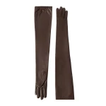 Brunello Cucinelli Nappa long gloves in Rust Brown | Gloves | Luxury Shoes 