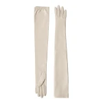 Brunello Cucinelli Nappa long gloves in White | Gloves | Luxury Shoes 