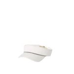 Brunello Cucinelli Nylon visor with shiny band in White | Hats | Luxury Shoes 