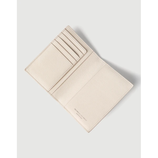 Brunello Cucinelli Passport case in Ivory, view 3 | Wallets & Purses | Luxury Shoes 
