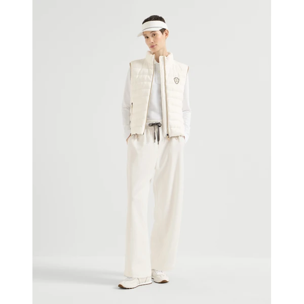 Brunello Cucinelli Pique Track trousers in White
