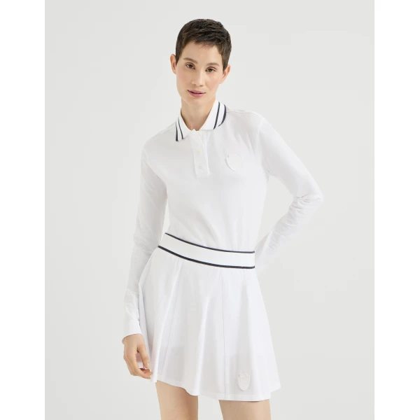 Piqué polo shirt with logo in White - Image 2