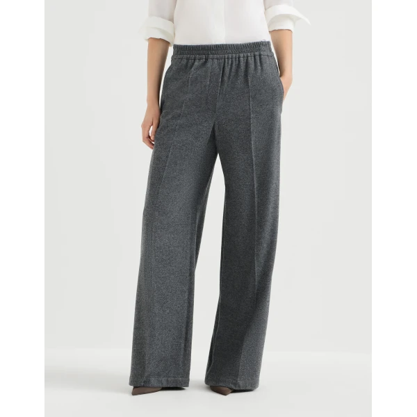 Pleated Wide Track trousers in Anthracite - Image 2