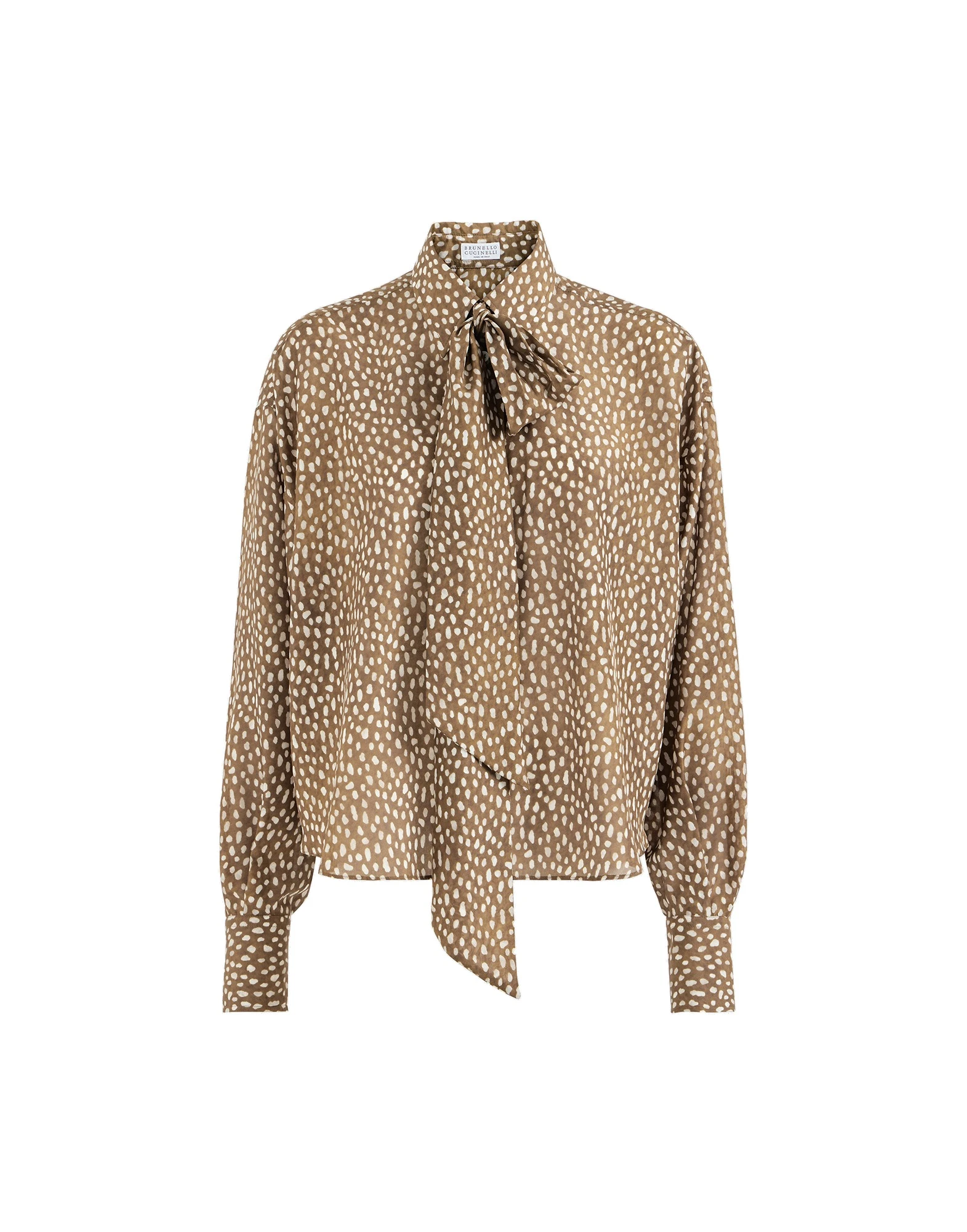 Brunello Cucinelli Pongee shirt in Dattero | Buy Tops at Luxury Shoes Brunello Cucinelli Pongee shirt in Dattero
