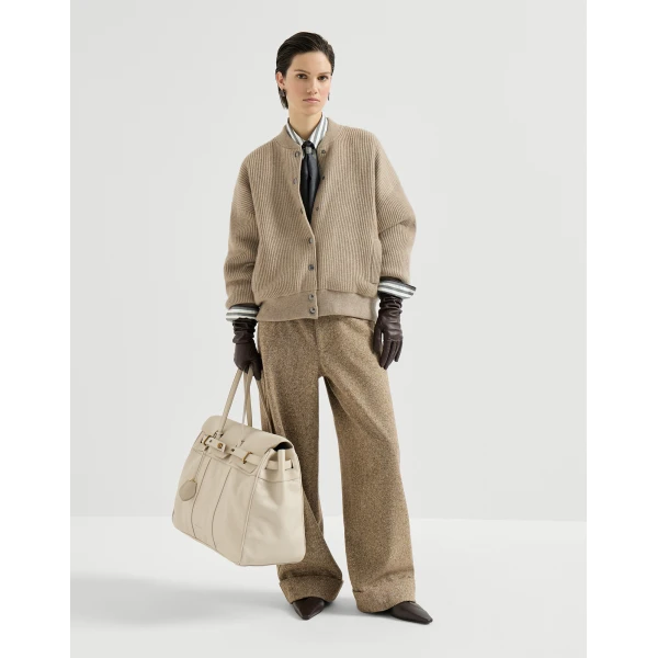 Brunello Cucinelli Poplin shirt with foulard in Green