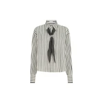 Brunello Cucinelli Poplin shirt with foulard in Green