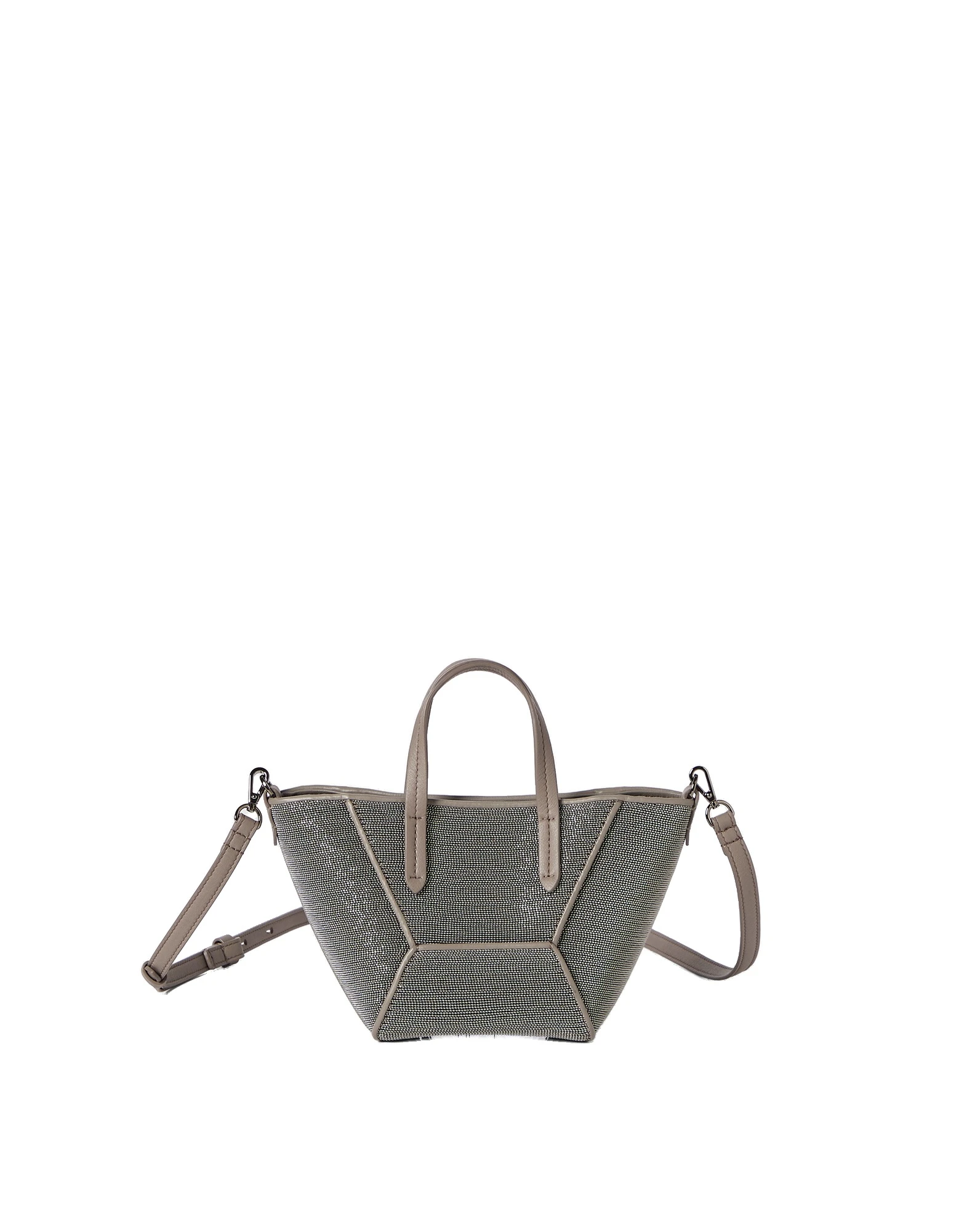 Brunello Cucinelli Precious BC Duo mini bag in Grey | Buy Mini Bags at Luxury Shoes Brunello Cucinelli Precious BC Duo mini bag in Grey