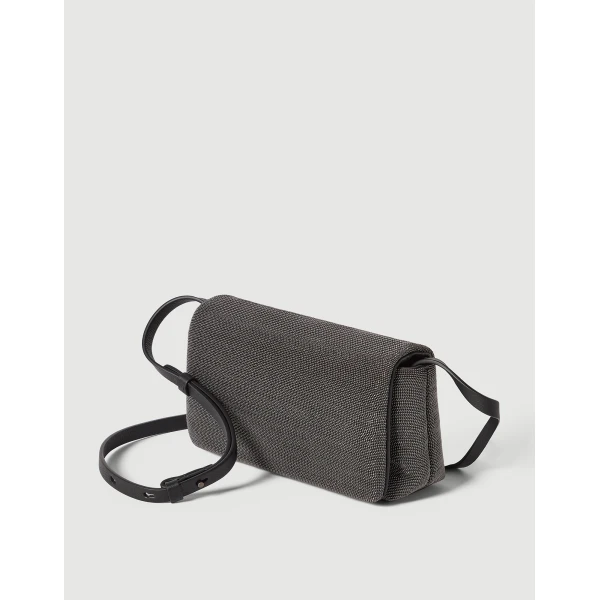 Precious flap bag in grained leather in Black - Image 3