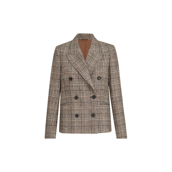 Brunello Cucinelli Prince of Wales blazer in Brown