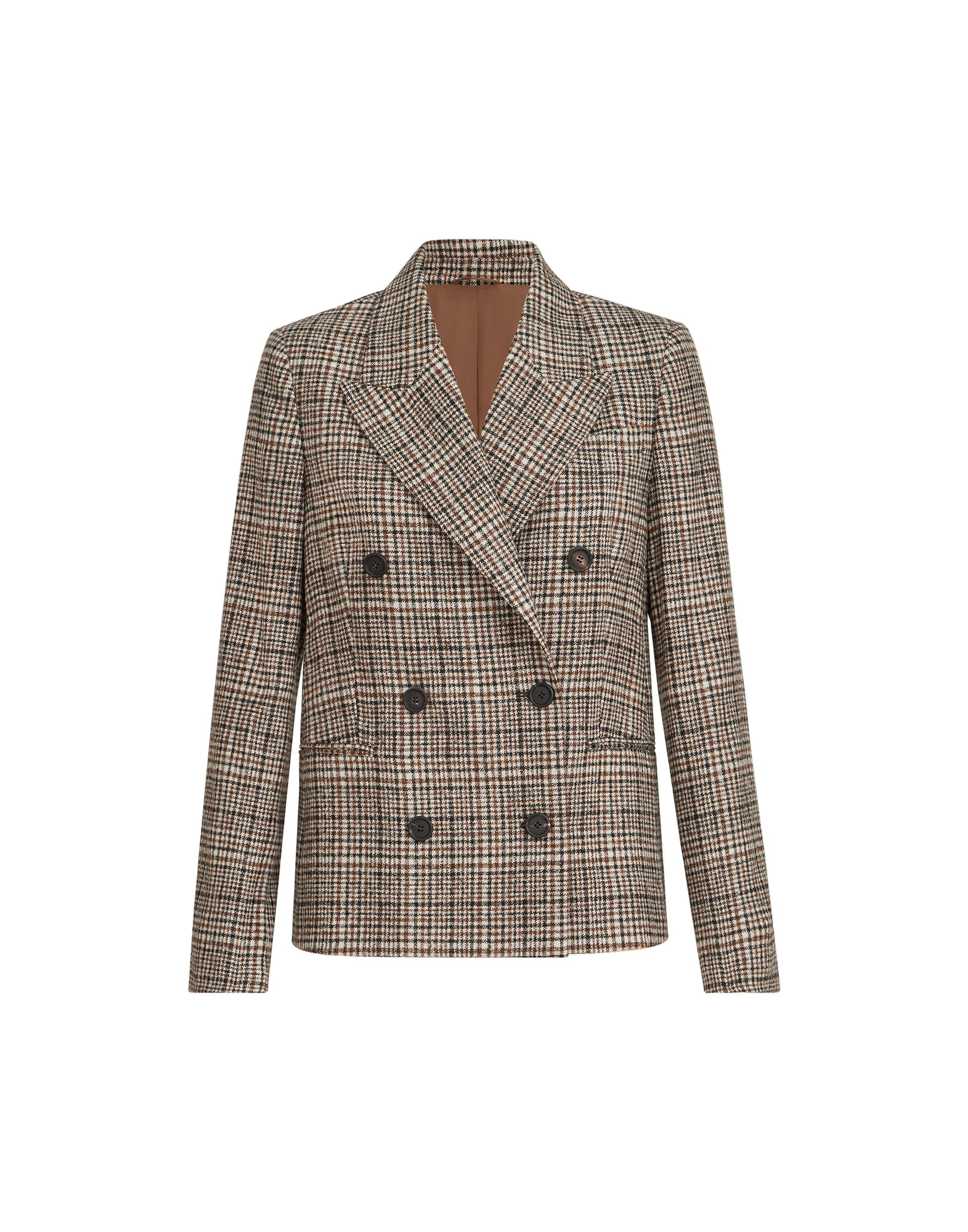 Brunello Cucinelli Prince of Wales blazer in Brown | Buy Jackets at Luxury Shoes Brunello Cucinelli Prince of Wales blazer in Brown