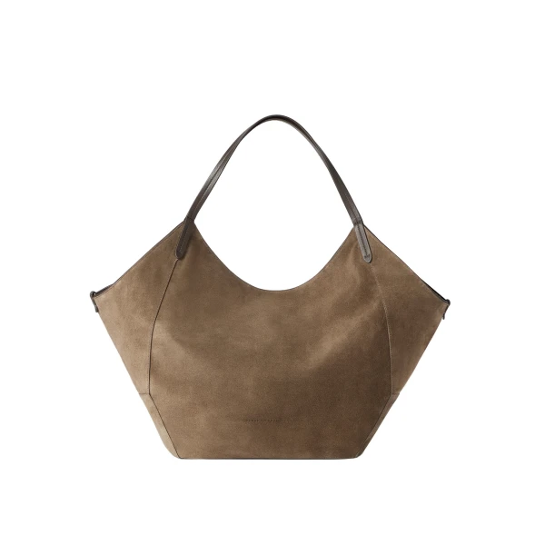 Reversible Duo shopper in suede in Brown
