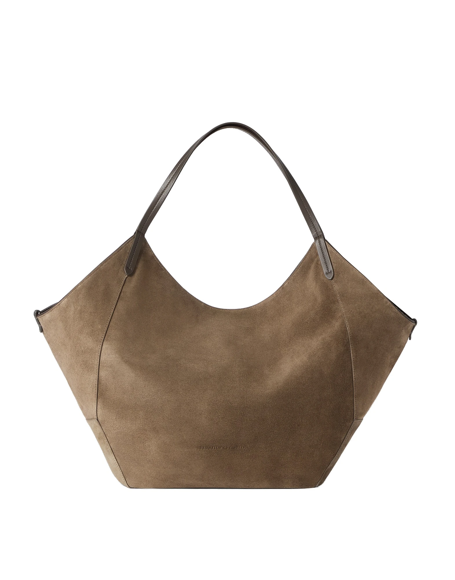Brunello Cucinelli Reversible Duo shopper in suede in Brown | Buy Shoulder & Crossbody Bags at Luxury Shoes Brunello Cucinelli Reversible Duo shopper in suede in Brown