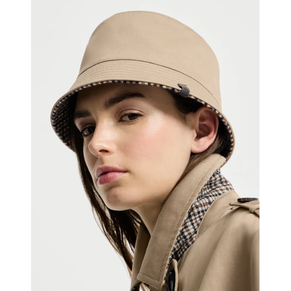 Brunello Cucinelli Reversible bucket hat in Beige, view 3 | Hats | Luxury Shoes 