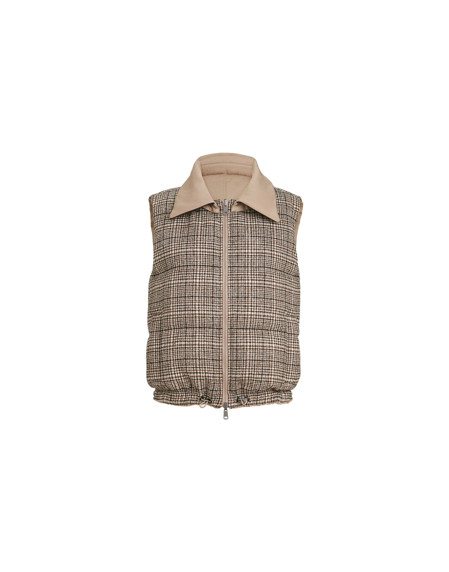 Brunello Cucinelli Reversible down vest in Camel | Buy Jackets at Luxury Shoes Brunello Cucinelli Reversible down vest in Camel