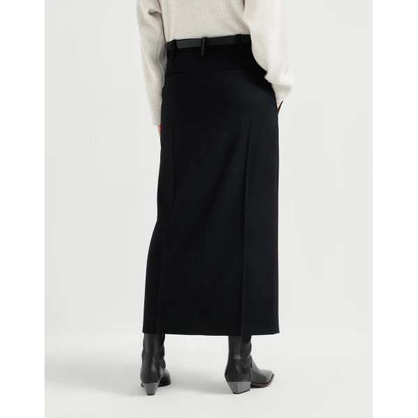 Brunello Cucinelli Sartorial Column skirt in Black