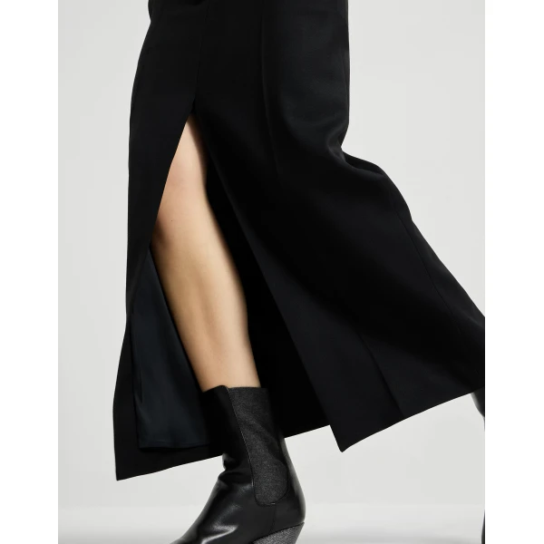 Brunello Cucinelli Sartorial Column skirt in Black