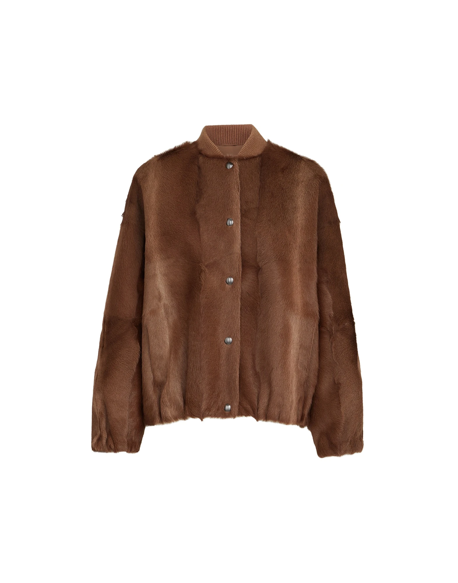 Brunello Cucinelli Shearling bomber jacket in Mahogany | Buy Jackets at Luxury Shoes Brunello Cucinelli Shearling bomber jacket in Mahogany
