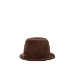 Brunello Cucinelli Shearling bucket hat in Brown Gianduia | Hats | Luxury Shoes 