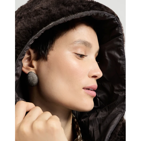 Shearling reversible vest in Brown - Image 4