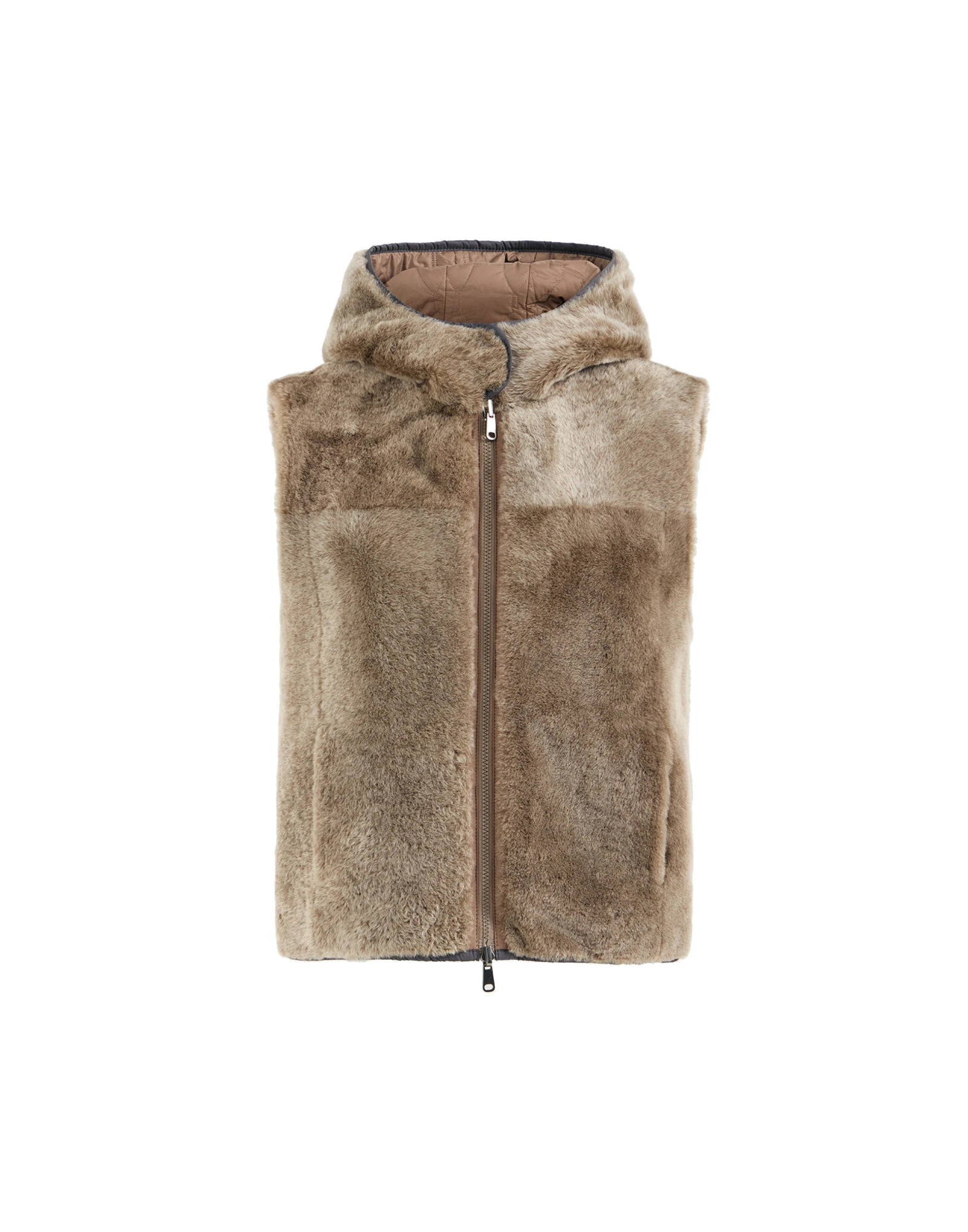 Brunello Cucinelli Shearling reversible vest in Light Brown Brunello Cucinelli Shearling reversible vest in Light Brown | Vests | Luxury Shoes