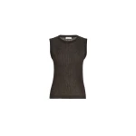 Brunello Cucinelli Silk, alpaca and wool knit top in Anthracite