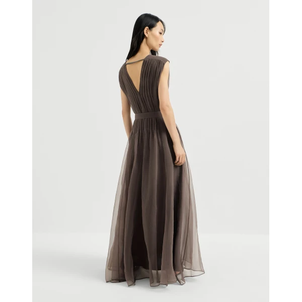 Brunello Cucinelli Silk dress in Brown
