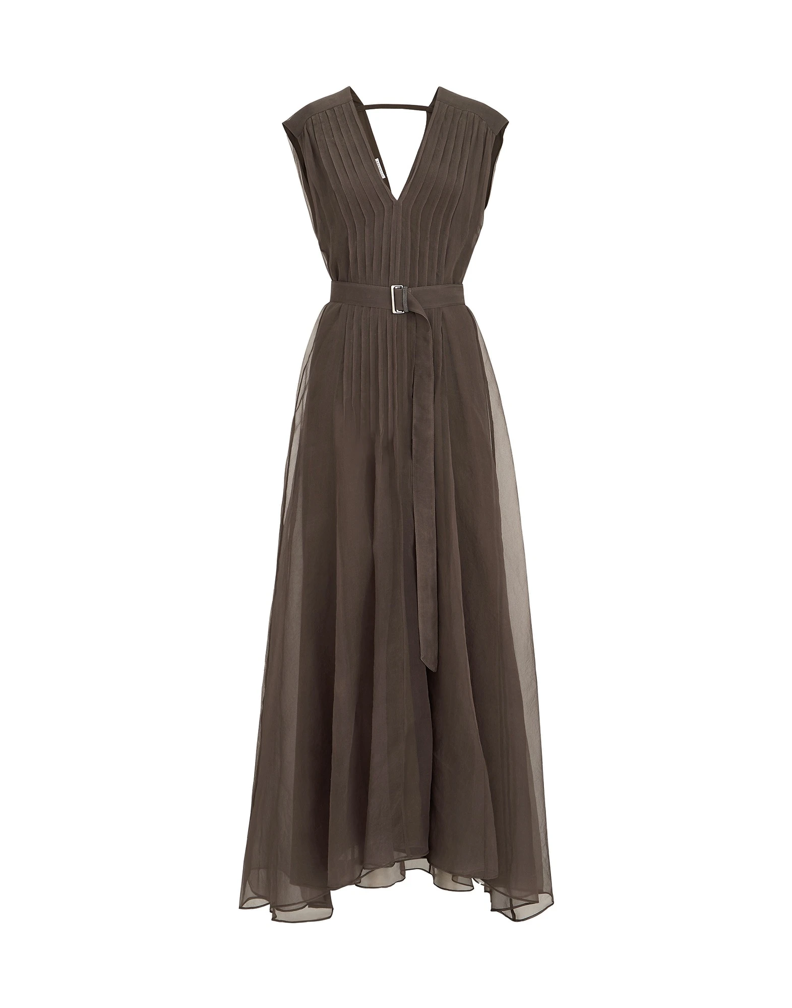 Brunello Cucinelli Silk dress in Brown | Buy Dresses at Luxury Shoes Brunello Cucinelli Silk dress in Brown