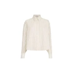 Brunello Cucinelli Silk poplin shirt in Butter