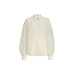 Brunello Cucinelli Silk sparkling pinstripe shirt in White | Shirts | Luxury Shoes 