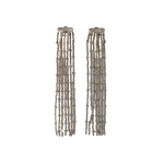 Brunello Cucinelli Silver frayed earrings in Silver | Earrings | Luxury Shoes 