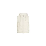 Brunello Cucinelli Sleeveless down jacket with hood in Milk
