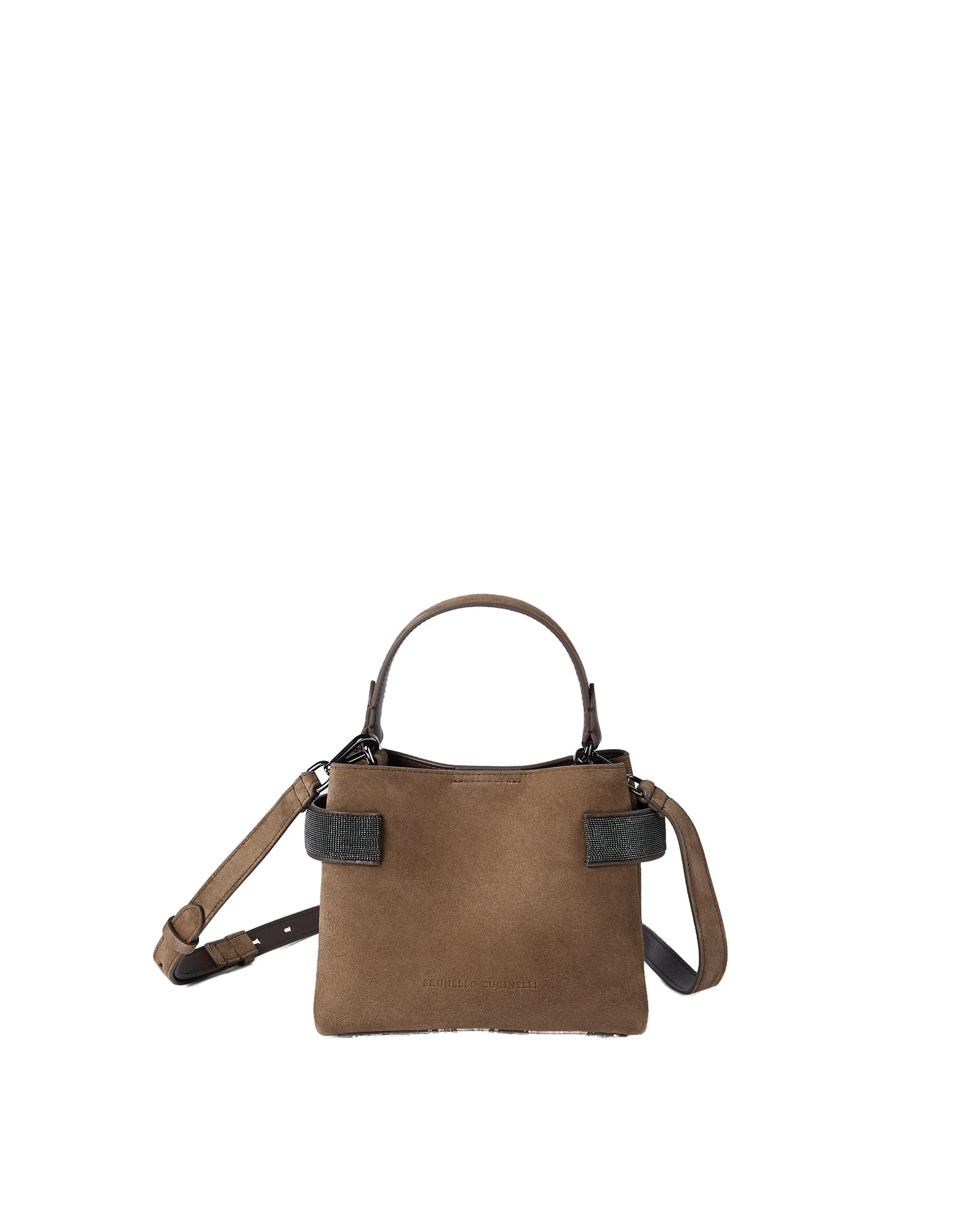 Brunello Cucinelli Small Top-Handle Essence bag in Brown | Buy Mini Bags at Luxury Shoes Brunello Cucinelli Small Top-Handle Essence bag in Brown