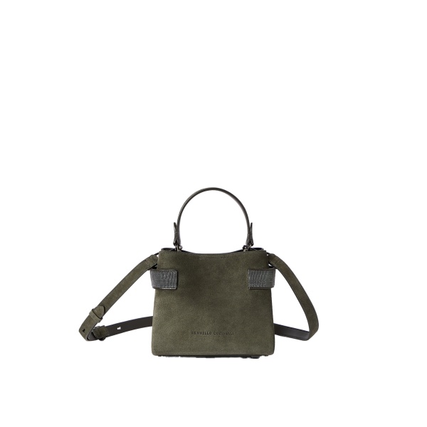 Brunello Cucinelli Small Top-Handle Essence bag in Green