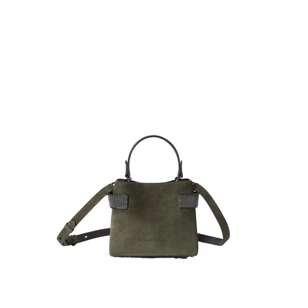 Brunello Cucinelli Small Top-Handle Essence bag in Green