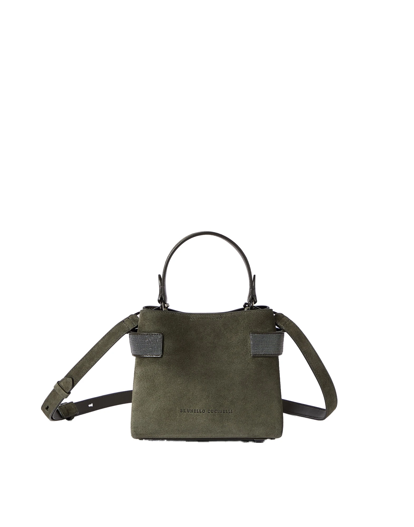 Brunello Cucinelli Small Top-Handle Essence bag in Green | Buy Mini Bags at Luxury Shoes Brunello Cucinelli Small Top-Handle Essence bag in Green