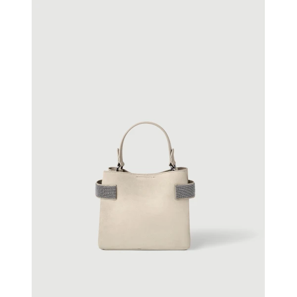 Small Top-Handle Essence bag in Ivory - Image 2