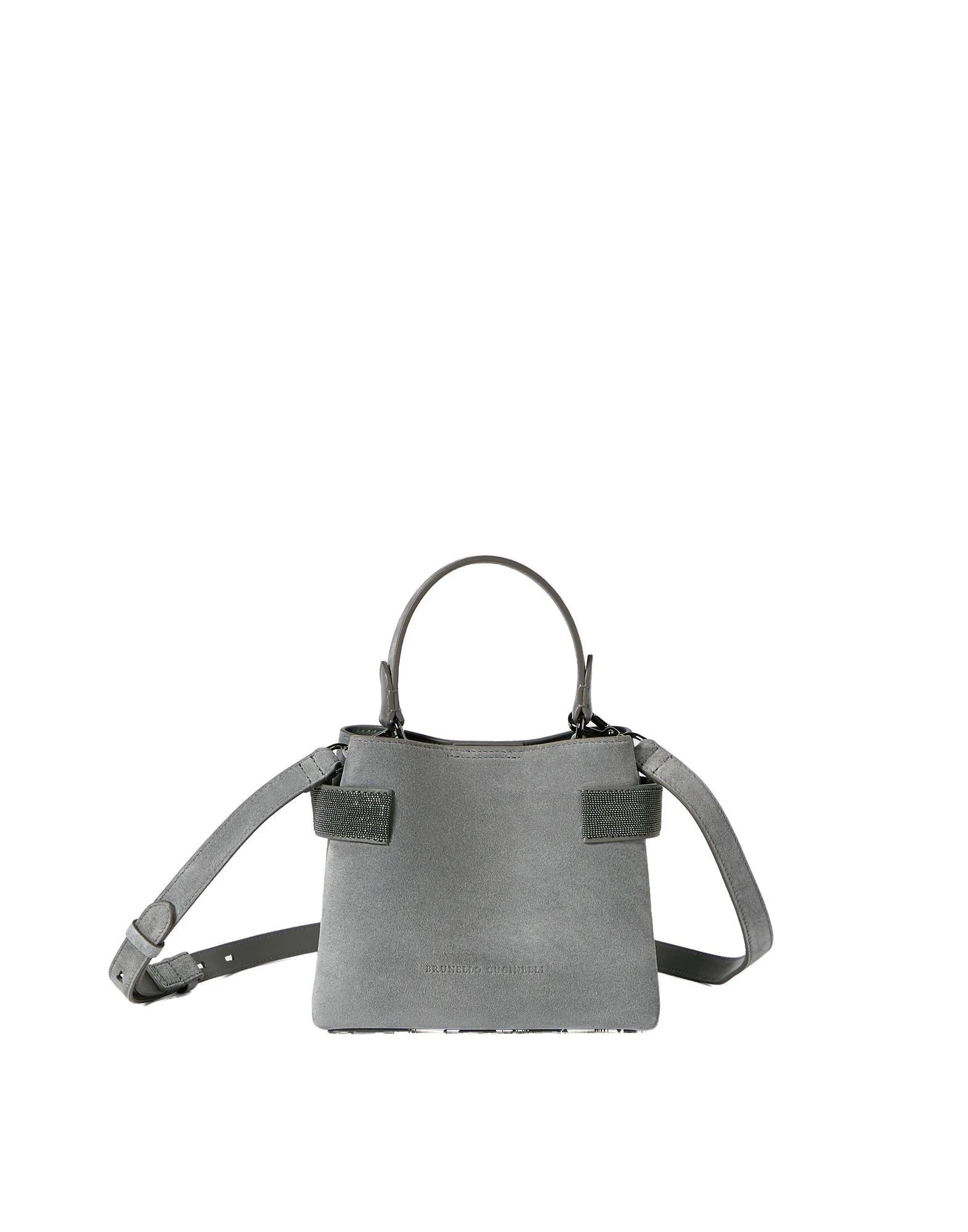 Brunello Cucinelli Small Top-Handle Essence bag in Stone Grey | Buy Mini Bags at Luxury Shoes Brunello Cucinelli Small Top-Handle Essence bag in Stone Grey