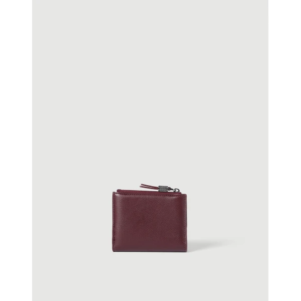 Brunello Cucinelli Small leather wallet in Amaranth, view 2 | Wallets & Purses | Luxury Shoes 