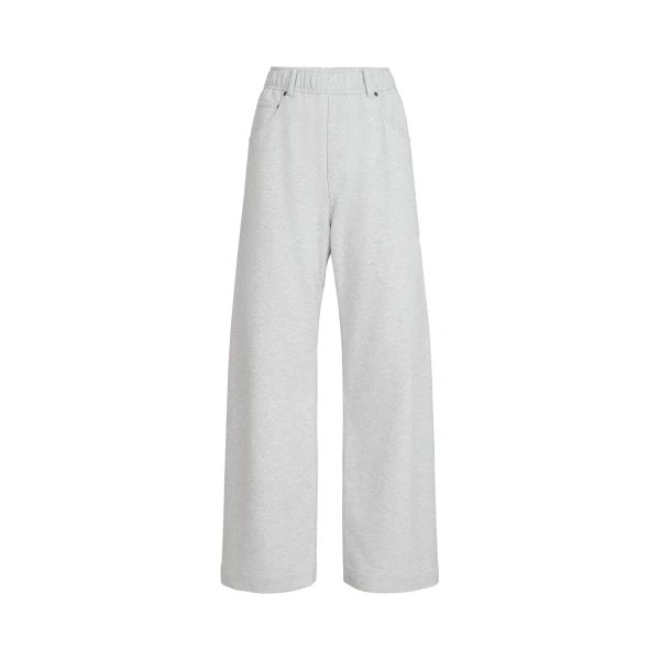 Brunello Cucinelli Smooth French terry trousers in Silver