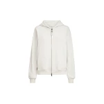 Brunello Cucinelli Smooth cotton French terry sweatshirt in Milk