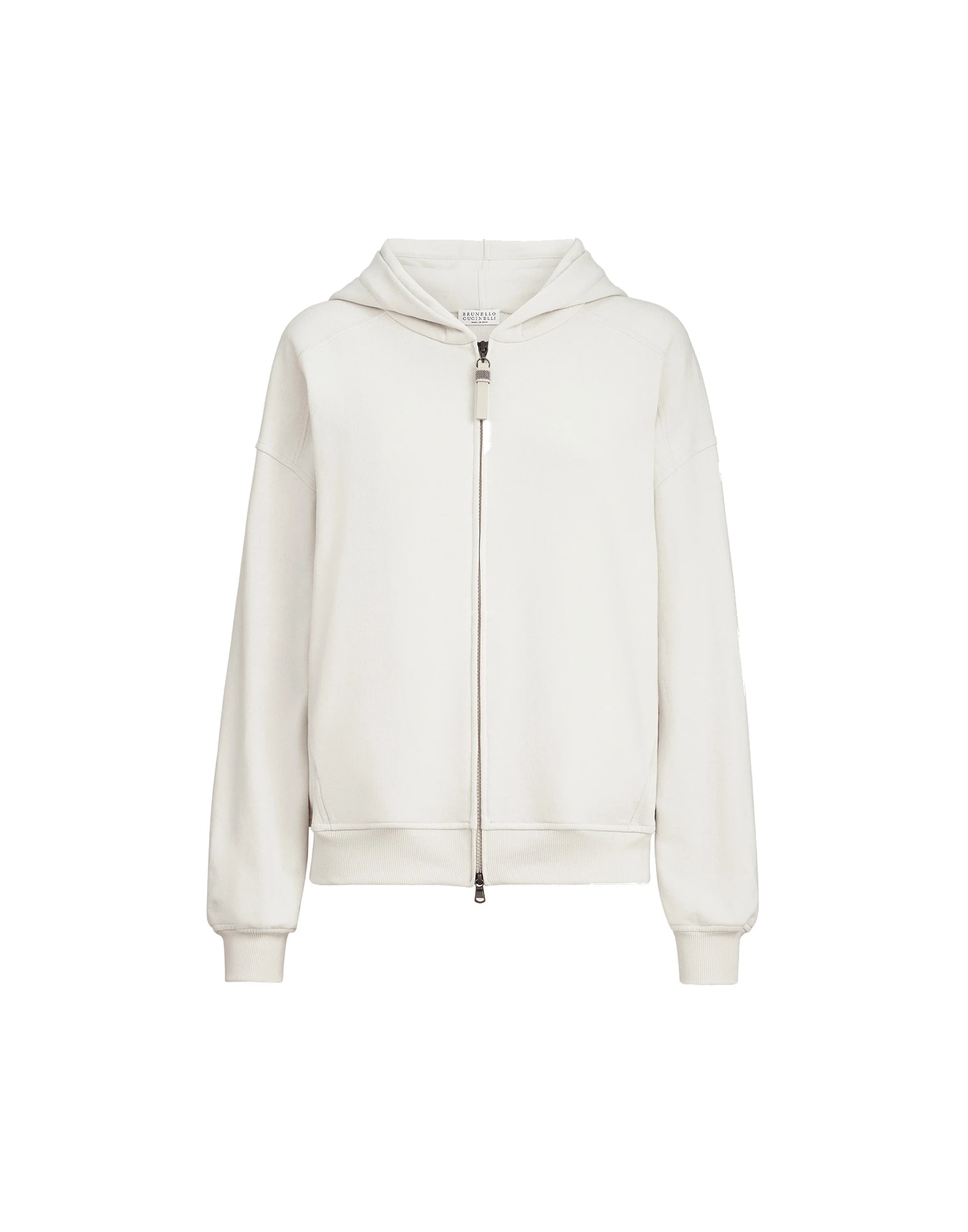 Brunello Cucinelli Smooth cotton French terry sweatshirt in Milk | Buy Jackets at Luxury Shoes Brunello Cucinelli Smooth cotton French terry sweatshirt in Milk