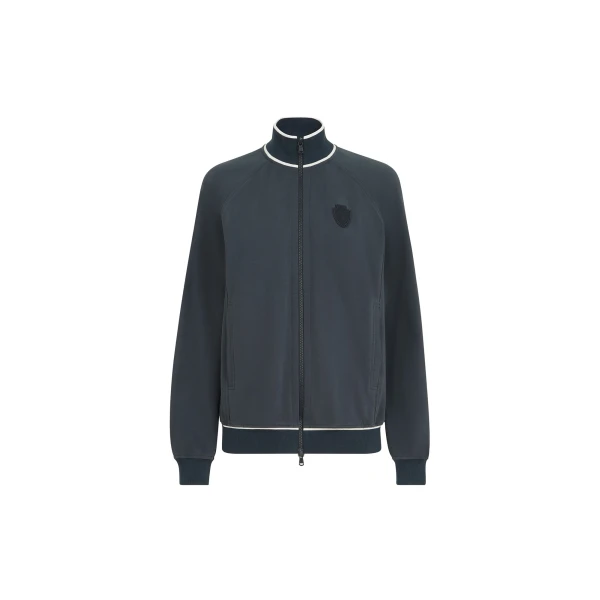 Brunello Cucinelli Smooth cotton French terry sweatshirt in Navy Blue