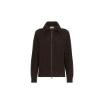 Brunello Cucinelli Sparkling & Dazzling ribbed cardigan in Coffee